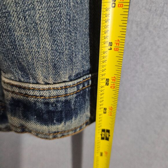 Avec Les Filles S Follow Me Jean Jacket Long Line Aged Denim Boho - Picture 7 of 9